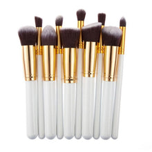 Load image into Gallery viewer, Silver/Golden Makeup Brushes