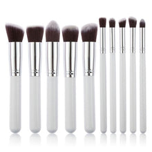 Load image into Gallery viewer, Silver/Golden Makeup Brushes