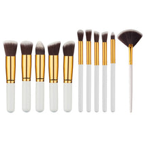 Load image into Gallery viewer, Silver/Golden Makeup Brushes