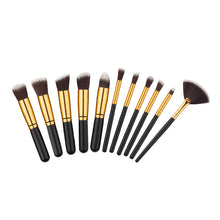 Load image into Gallery viewer, Silver/Golden Makeup Brushes