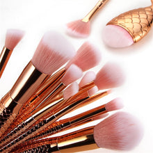 Load image into Gallery viewer, Diamond Fish Makeup Brush Set